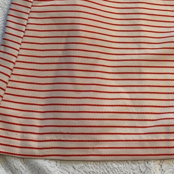 60s | 70s Red Striped Mod Sleeveless Button-Up Top - Picture 8 of 8